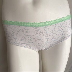 GEF hiphugger green white panty